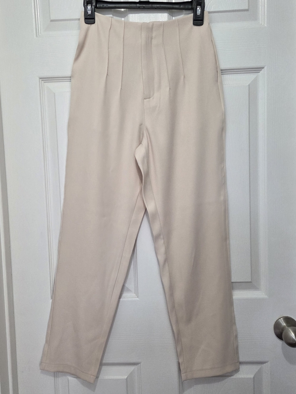 Women Pleated Cream Slim Fit Dress Pants Trousers Sz Xs Elegant Office Business - Picture 4 of 12